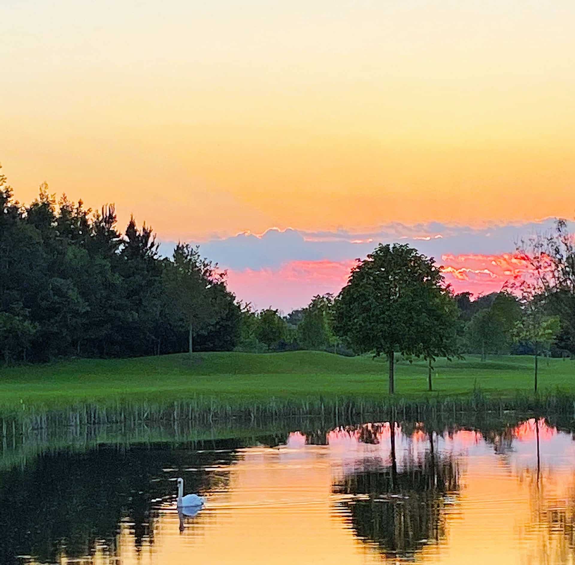 Sunset View With Lake